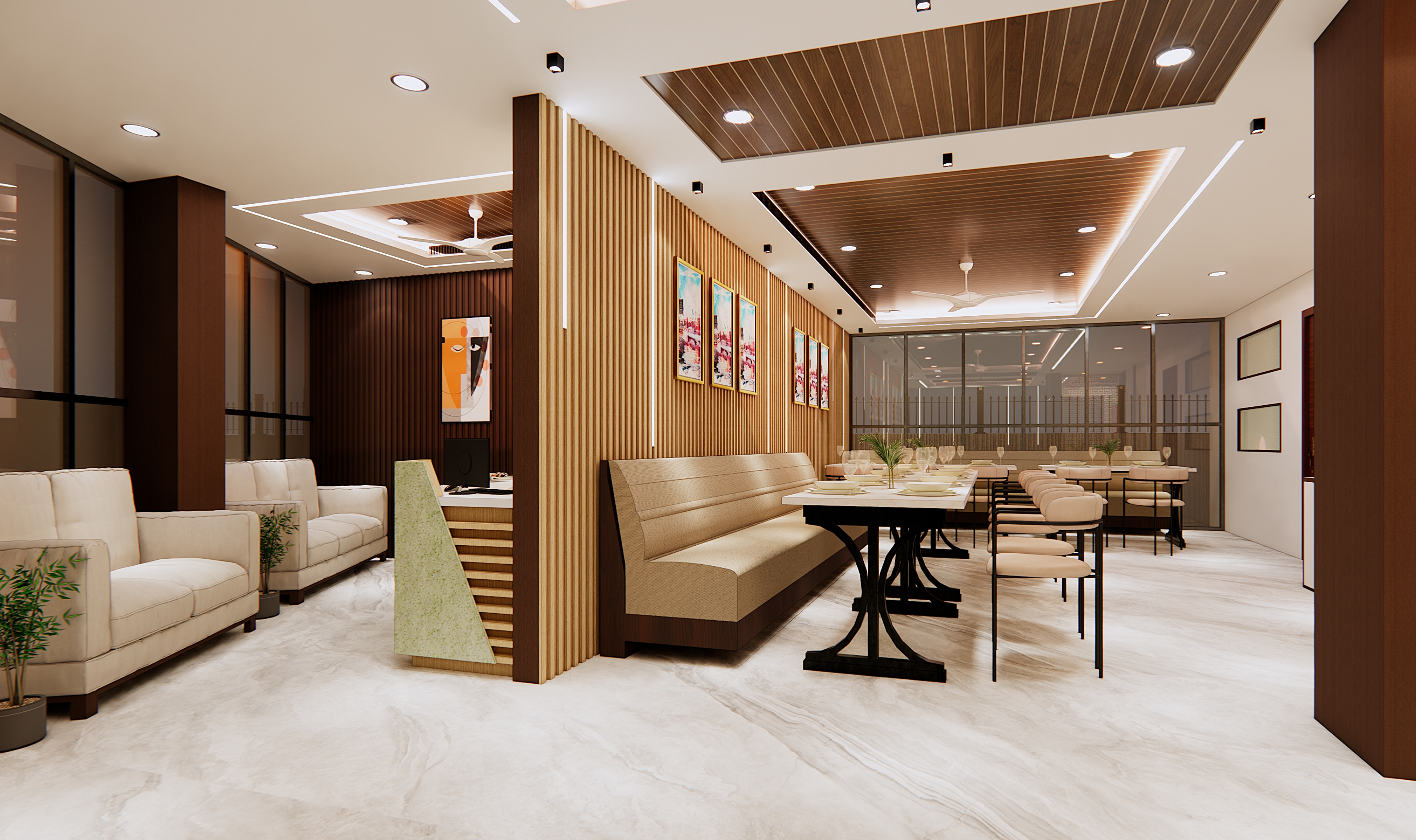 Aranya Residency hotel interior in Ranchi